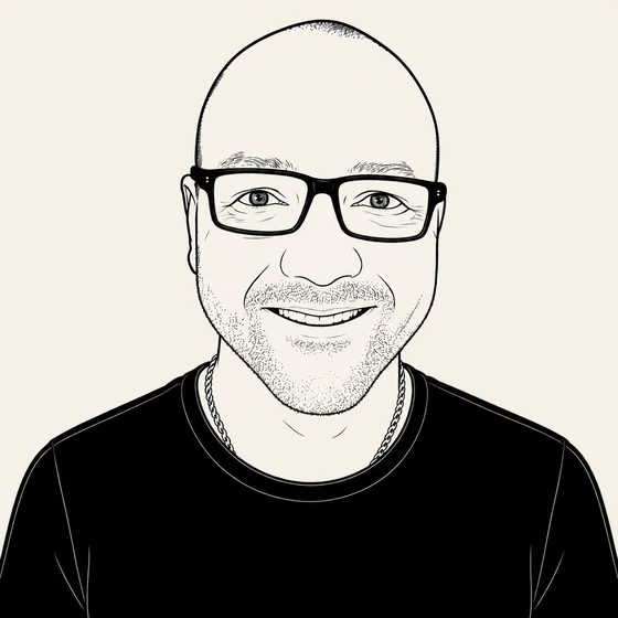 Portrait illustration of Johan Hellman